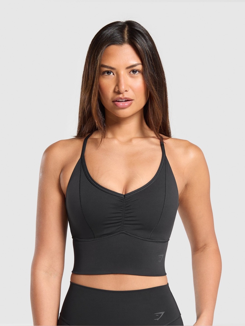 Gymshark Elevate Ruched Sports Bra - Longline Strappy Bralette